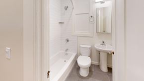 San Francisco apartment for rent - A white toilet and sink in a bathroom.