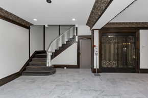 San Francisco apartment for rent - Hallway with a wooden staircase