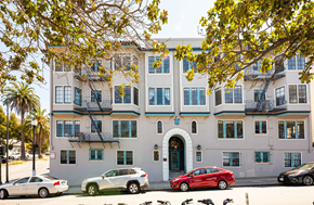 San Francisco apartment for rent - Front exterior view of the apartment building at 3809 20th St, San Francisco, CA 94114, USA