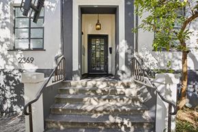 Berkeley apartment for rent - Main entrance door of the apartment building at 2363 Le Conte Ave, Berkeley, CA 94709, USA