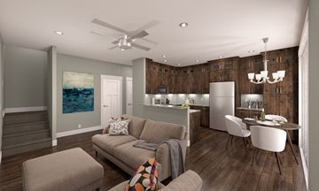 Springdale apartment for rent - a living room with a couch and a table