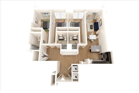 Floor plan for 3 beds, 3 baths, 1479 sqft
