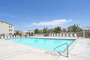 El Paso apartment for rent - A swimming pool with a blue water and a clear sky.