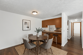 Augusta apartment for rent - A dining room with a table and chairs.
