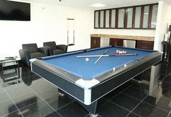 Blue pool table 