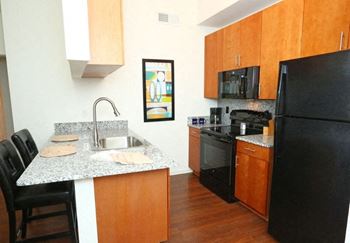Fully equipped kitchen with modern appliances