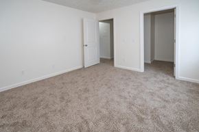Dewitt apartment for rent - a bedroom with carpet and a door to a closet