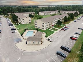 Dothan apartment for rent - Aerial street view at Oates Estates Apartments, Dothan, Alabama
