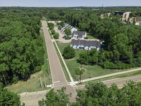 East Lansing apartment for rent - Aerial View Of Property With Surroundings at Raleigh House Apartments, MRD Apartments, East Lansing