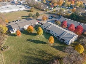 Sturgis apartment for rent - an aerial view of a group of houses in a field