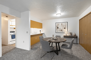 Hillsdale apartment for rent - A dining room with a table set for four.