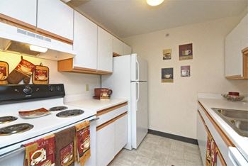 Fully equipped kitchen with modern appliances