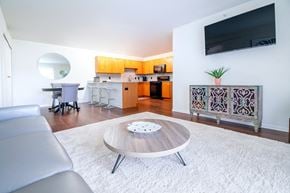 Perrysburg apartment for rent - Living Room With TV at Fuller Apartments, Perrysburg, OH, 43551
