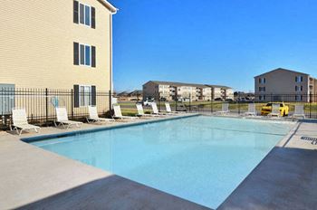 Pool with sunning deck
