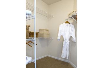 Spacious walk-in closets