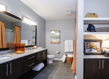 Ceramic tile bathrooms at riverwood apartments