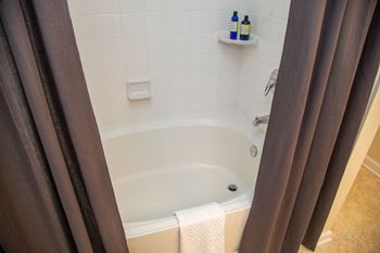 Luxurious garden tubs with ceramic tile surround