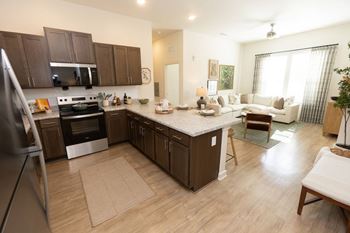 Bright, open floor plans with expansive windows offer an abundance of light