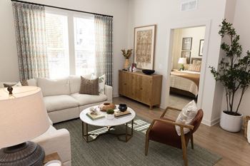 Bright, open floor plans with expansive windows offer an abundance of light