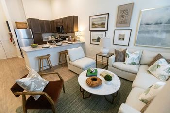Bright, open floor plans with expansive windows offer an abundance of light