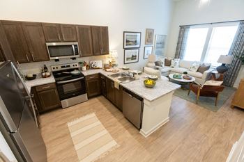 Bright, open floor plans with expansive windows offer an abundance of light
