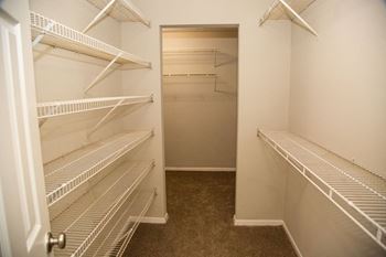 Large, walk-in closets in select homes