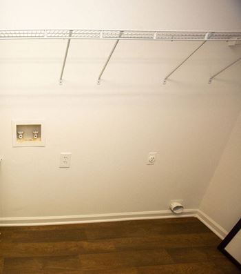In home washer/dryer connections available in select homes