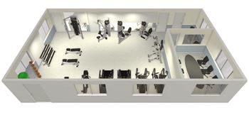 Fitness center layout