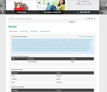 Resident portal