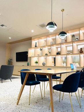 Los Angeles apartment for rent - a dining room with a table and chairs