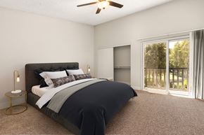 Culver City apartment for rent - Virtually Staged Bedroom at Parkway Plaza Apartments, Culver City, CA