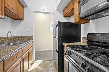 Granite counters with upgraded cabinets
