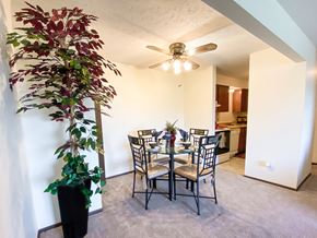 Elyria apartment for rent - Model Dining Area at Condor Garden Apartments, Elyria, 44035