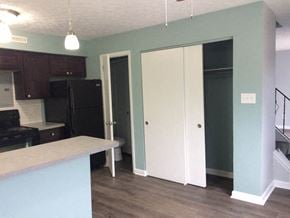 Garfield Heights apartment for rent - Kitchen Wit H Black Appliances at Garfield Villa Apartments, Garfield Heights