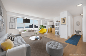 New York apartment for rent - model living room