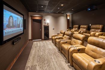 Media room with theater
