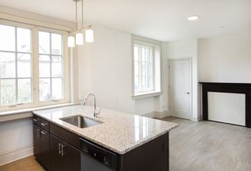 Homestead apartment for rent - A kitchen with a sink and a window.