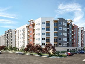 Draper apartment for rent - A large apartment complex with a parking lot in front.