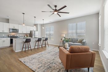 Luxury vinyl wood-style flooring