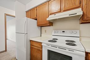 Rochester apartment for rent - Kitchen with White Appliances