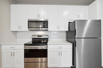 White tile backsplash