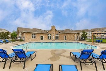 Sparkling outdoor pool