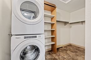 Rochester apartment for rent - Washer and Dryer with Built In Shelving