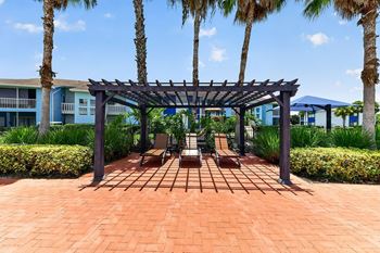 Outdoor pool with sundeck