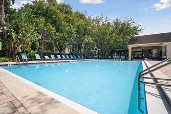 Outdoor pool with sundeck