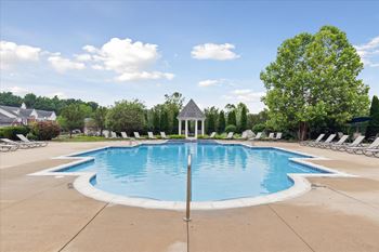 Outdoor pool with sundeck