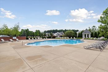 Outdoor pool with sundeck