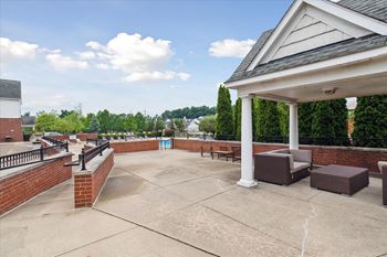 Outdoor pool with sundeck
