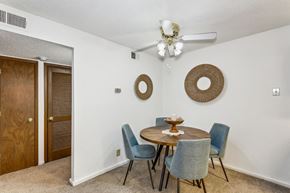 Wichita apartment for rent - Dining Area with Ceiling Fan
