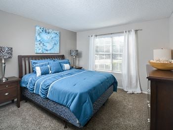 Carpeted bedroom